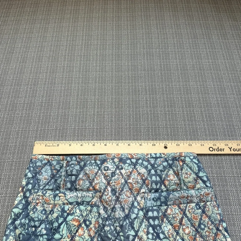 New Free People Darla Mini Skirt size 0 Tapestry Quilted Blue Floral Patchwork